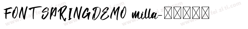 FONTSPRINGDEMO milla字体转换